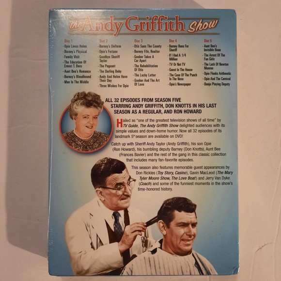 The Andy Griffith Show The Complete Fifth 5TH Season DVD 2006 5-Disc Set SEALED - Picture 3 of 6